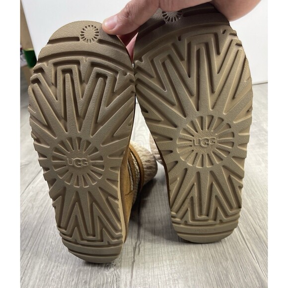 Women's UGG Purl Strap Boot Chestnut Size 7 #1098080 Winter Fall Cozy Warm S - Picture 8 of 8